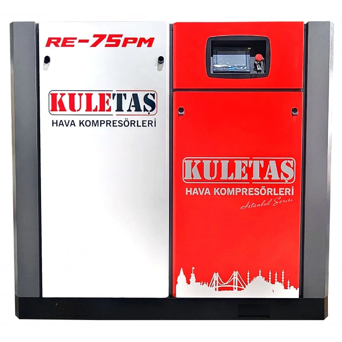 Kuletaş İnvertör Motorlu Endüstriyel Vidalı Hava Kompresörü 75 Hp