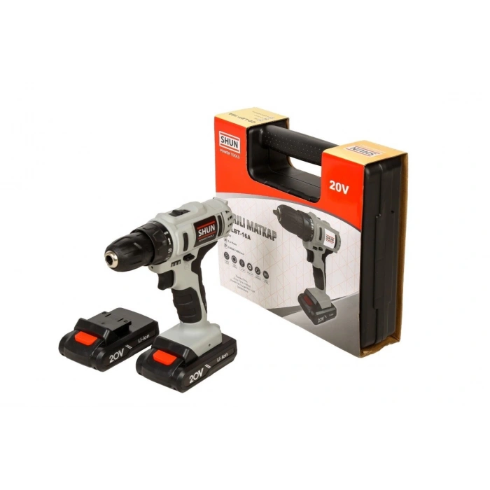 Shun 20 Volt Şarjlı Matkap Çift Akü