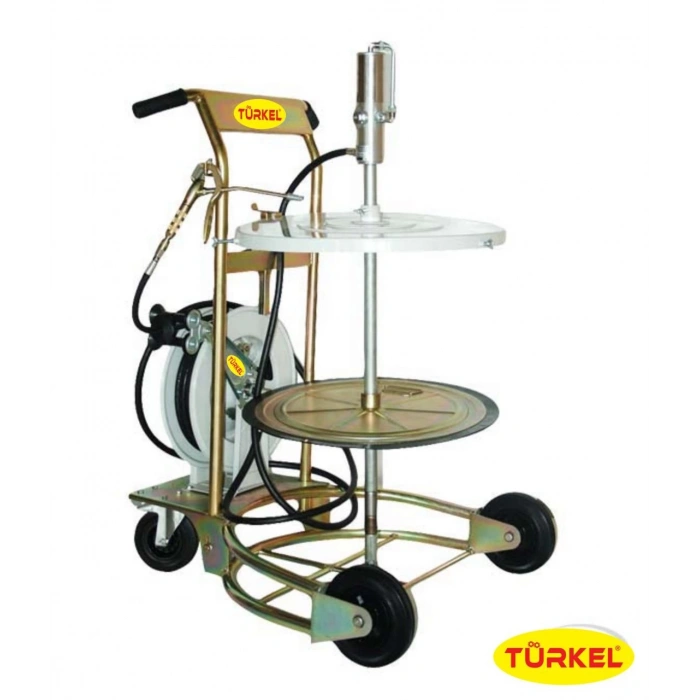 Türkel 220 lt Seyyar Gres Kiti Makaralı