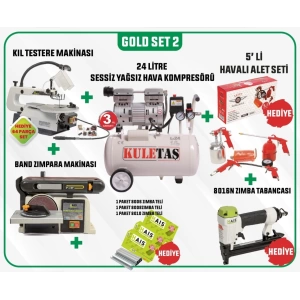 GOLD SET 2 Kuletaş Hava Kompresörleri Ve Hais Ahşap İşleme Makinaları Seti 2