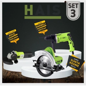 HAIS Sunta Kesme, Avuç Taşlama ve Darbeli Matkap Seti (SET 3)