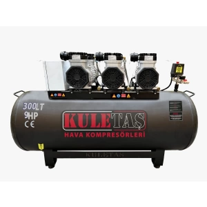Kuletaş 300 LT 9 HP Sessiz Yağsız Hava Kompresörü