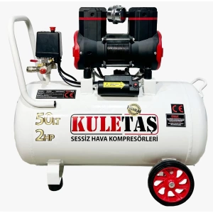 Kuletaş 50 Litre 2 HP Sessiz Premium Kafa Hava Kompresörü 2800 rpm