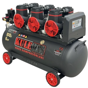 Kuletaş Premium 100 Litre Sessiz Yağsız Hava Kompresörü 6 Hp (İtalyan Tasarım)