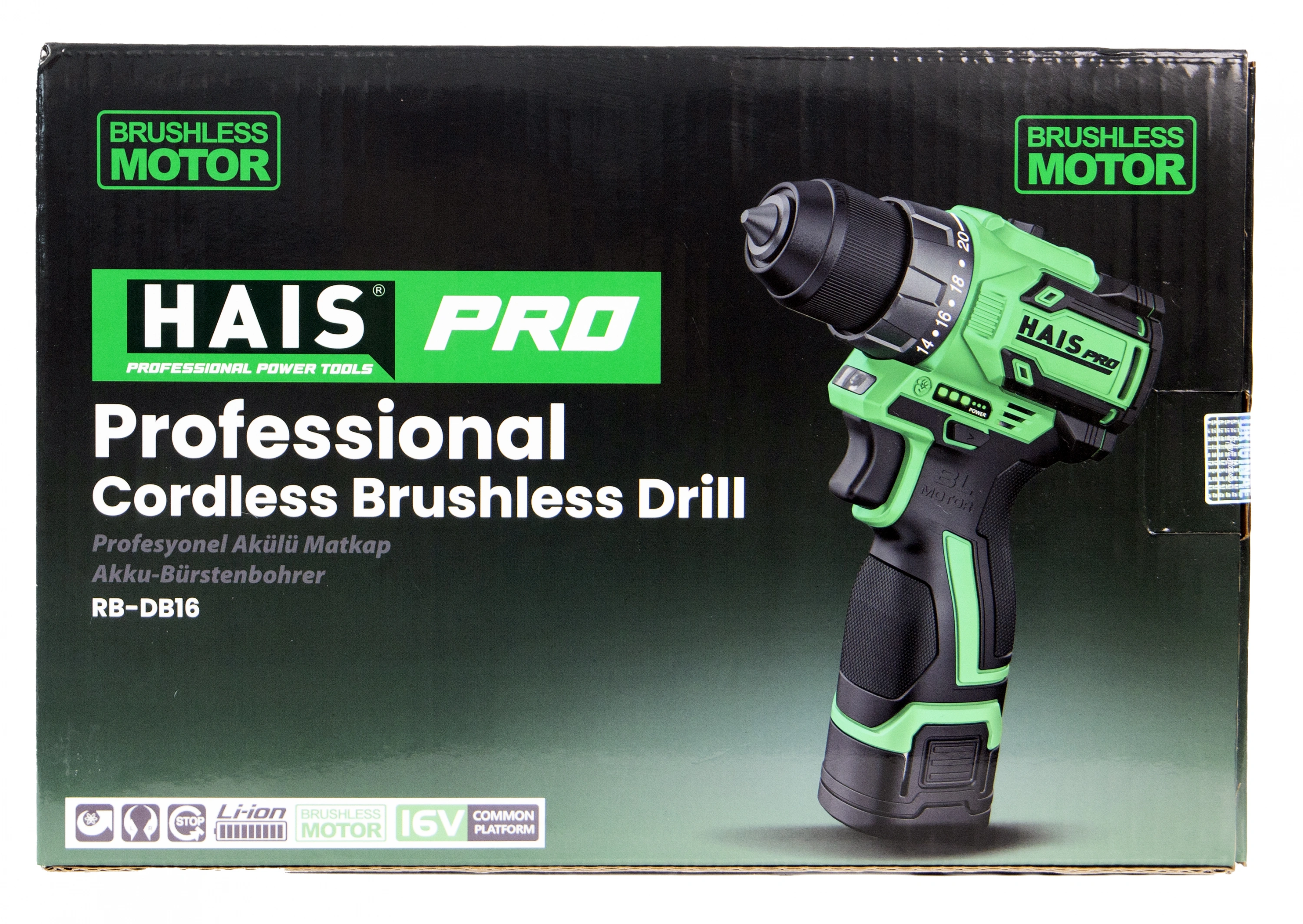 HAISPRO Profesyonel Vidalama Matkap 16 V 2.0 Ah Çift Akülü