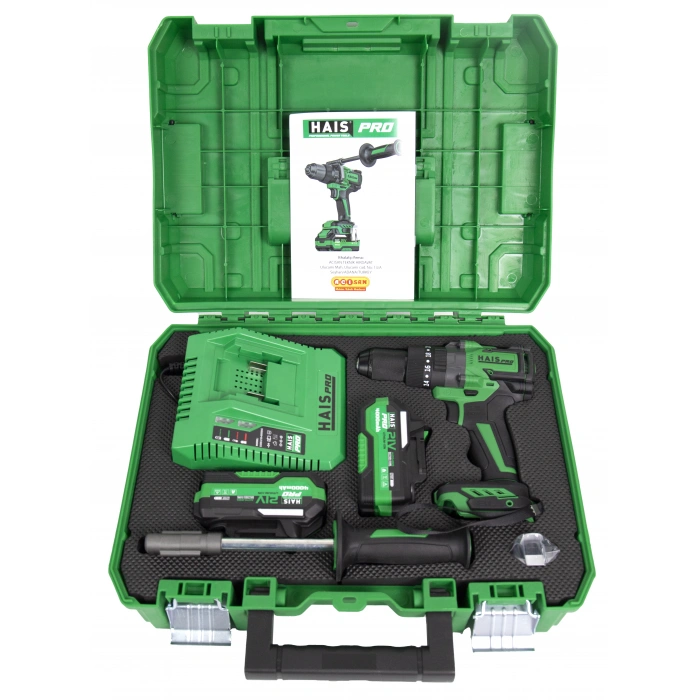 HAISPRO Profesyonel Darbeli Matkap 21 V 4.0 Ah Çift Akülü