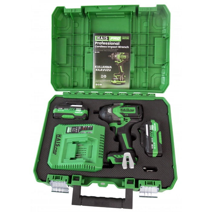 HAISPRO Profesyonel Darbeli Somun Sıkma 1100 Nm 21 V