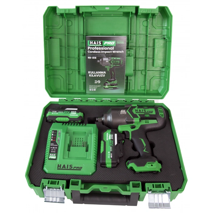 HAISPRO Profesyonel Darbeli Somun Sıkma 1300 Nm 21 V