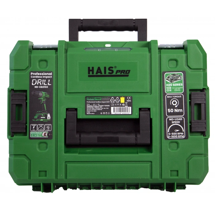 HAISPRO Profesyonel Darbeli Vidalama Matkap 21 V 2.0 Ah Çift Akülü