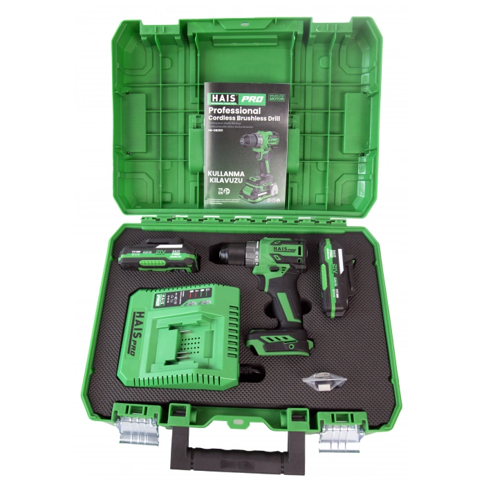 HAISPRO Profesyonel Vidalama Matkap 21 V 2.0 Ah Çift Akülü