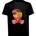 Unisex Basketbolcu Cool Ayıcık Baskılı Tişört Pamuk Penye Süprem Basic