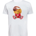 Unisex Basketbolcu Cool Ayıcık Baskılı Tişört Pamuk Penye Süprem Basic