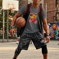 Unisex Basketbolcu Cool Ayıcık Baskılı Tişört Pamuk Penye Süprem Basic