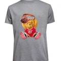 Unisex Basketbolcu Cool Ayıcık Baskılı Tişört Pamuk Penye Süprem Basic
