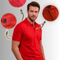 Premium 1. Sınıf Polo Yaka Erkek Lakos Tişört Rahat Kalıp Nefes Alabilen %100 Pamuk
