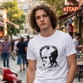 Özel Tasarım Atatürk Rölye ve İmzalı Tshirt - %100 Pamuk Penye Süprem Sıfır Yaka Unisex