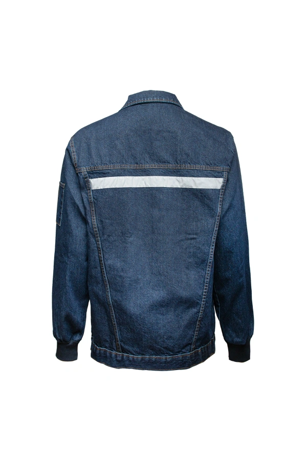 Yazlık Reflektörlü Kot Ceket Erkek Rahat Kesim Denim Ceket