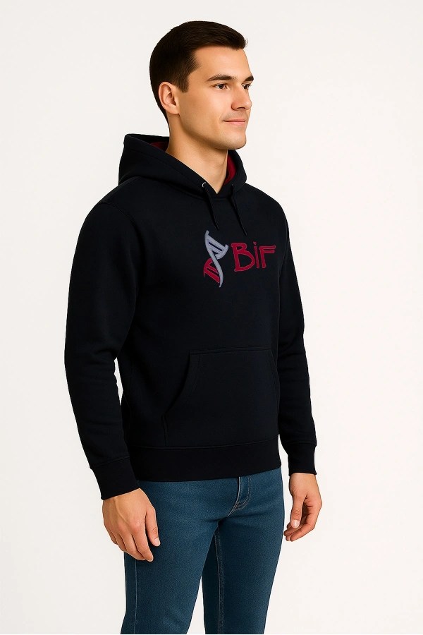 Kapüşonlu Sweatshirt 3 İp BİF Unisex Günlük Rahat Model