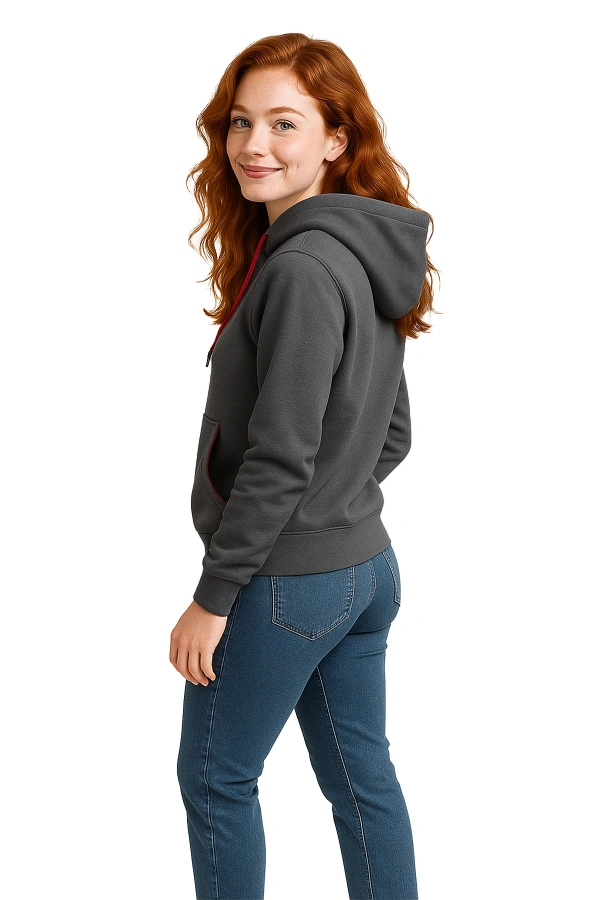 Unisex 3 İplik Kapüşonlu Sweatshirt AL1910 Günlük Spor Giyim