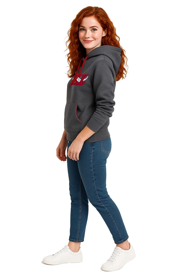 Unisex 3 İplik Kapüşonlu Sweatshirt AL1910 Günlük Spor Giyim