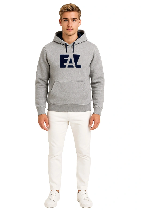 EAL 3 İplik Kapüşonlu Sweatshirt Rahat Günlük Kullanım