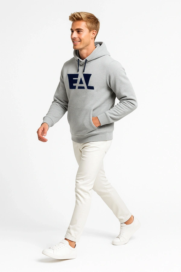 EAL 3 İplik Kapüşonlu Sweatshirt Rahat Günlük Kullanım