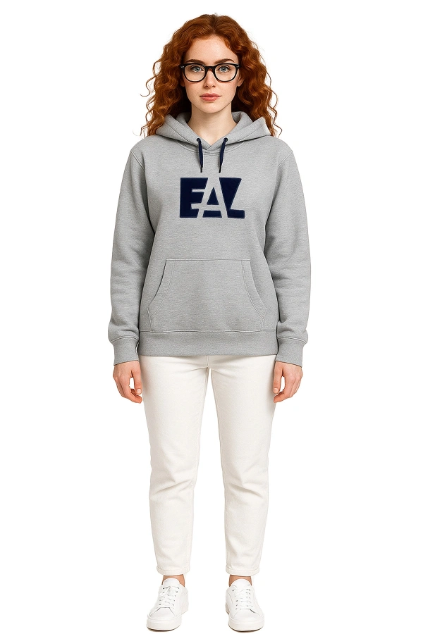 EAL 3 İplik Kapüşonlu Sweatshirt Rahat Günlük Kullanım