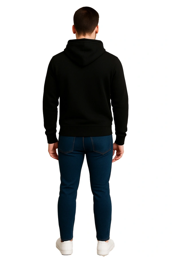 ECL 3 İp Kapüşonlu Sweatshirt Unisex Kanguru Cepli Şık Tasarım