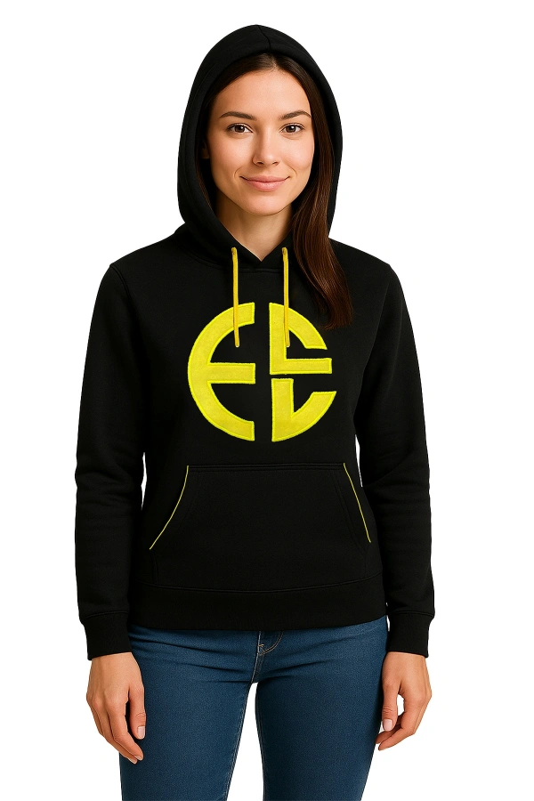 ECL 3 İp Kapüşonlu Sweatshirt Unisex Kanguru Cepli Şık Tasarım