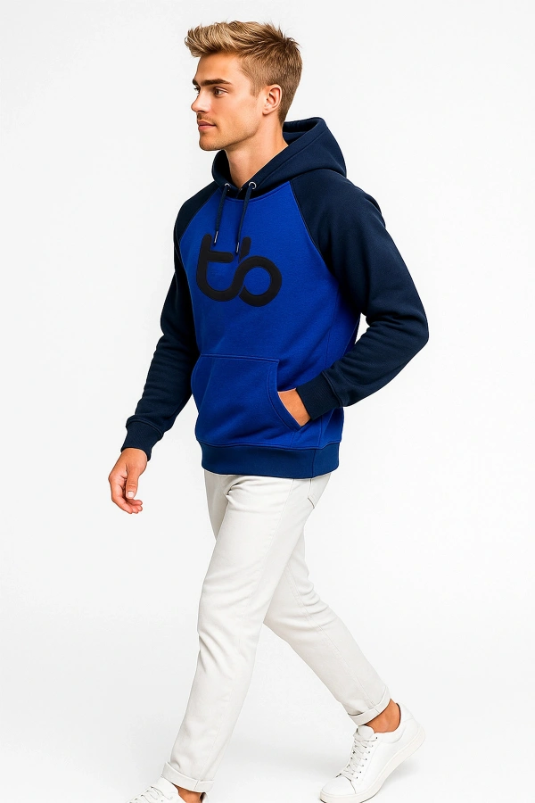 TB Unisex Kapüşonlu Sweatshirt 3 İplik Şardonlu Yumuşak Kumaş