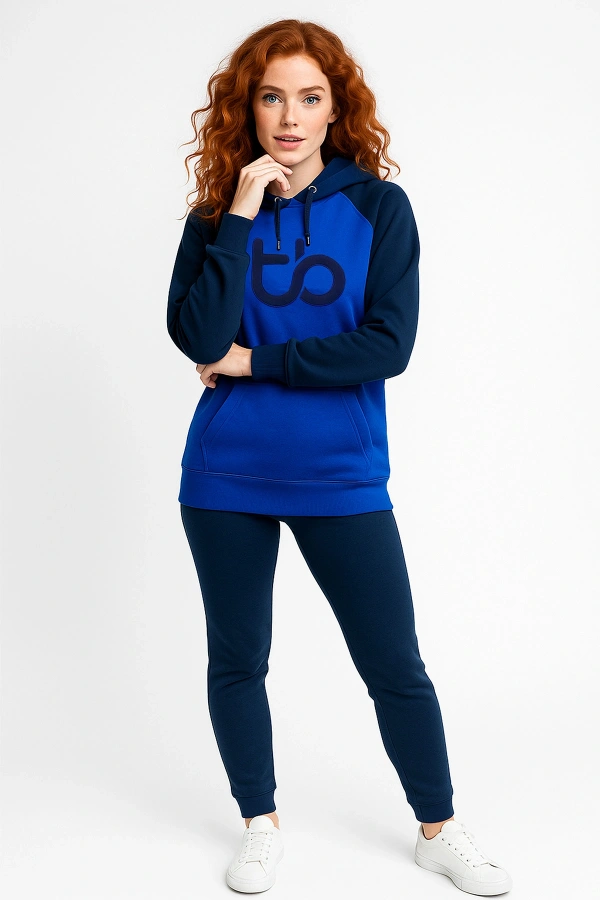 TB Unisex Kapüşonlu Sweatshirt 3 İplik Şardonlu Yumuşak Kumaş