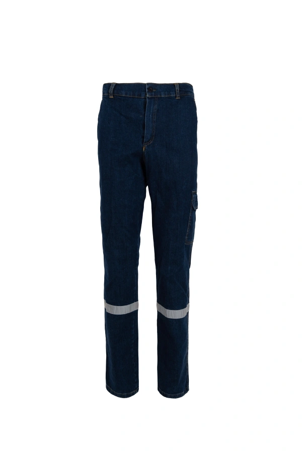 Unısex Kot Kumaş Pantolon Denim İş Pantolonu Şık ve Sağlam