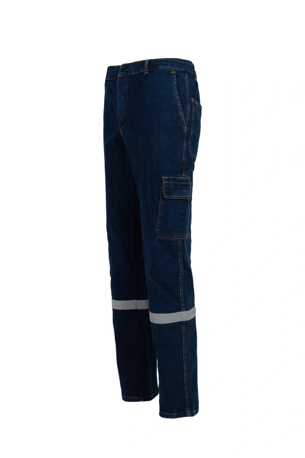 Unısex Kot Kumaş Pantolon Denim İş Pantolonu Şık ve Sağlam