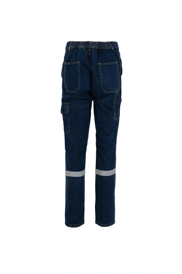 Unısex Kot Kumaş Pantolon Denim İş Pantolonu Şık ve Sağlam