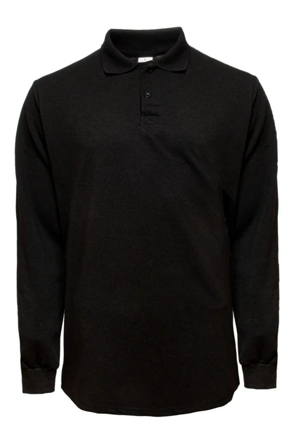 Unisex Polo Yaka Sweatshirt Lakos Basic Günlük ve Spor Kullanım