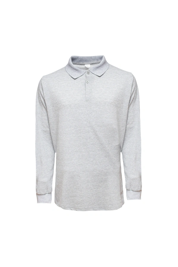 Unisex Polo Yaka Sweatshirt Lakos Basic Günlük ve Spor Kullanım