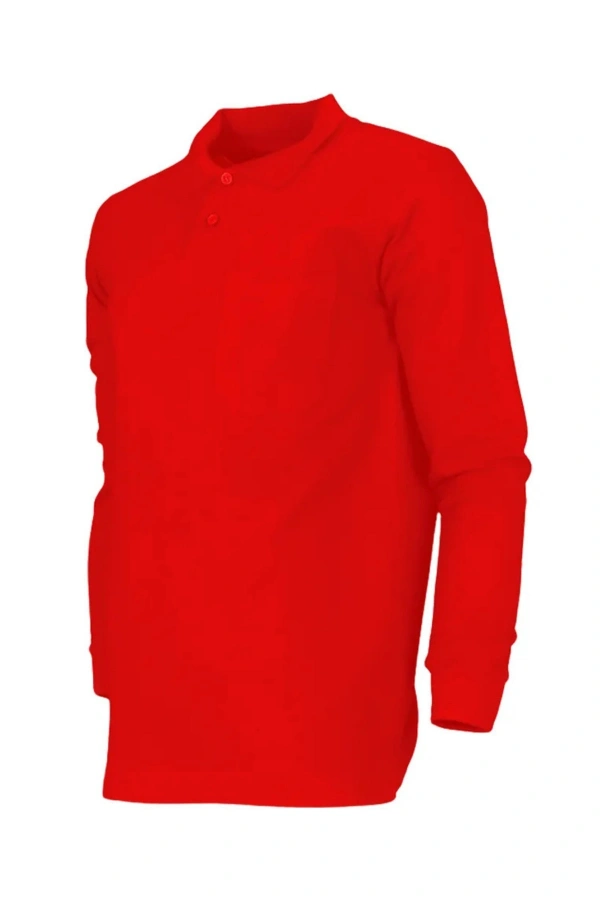 Polo Yaka 2 İp Sweatshirt Unisex Rahat ve Şık