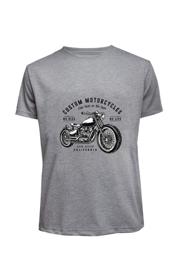 Unisex Vespa Baskılı Tişört Pamuk Penye Süprem Basic