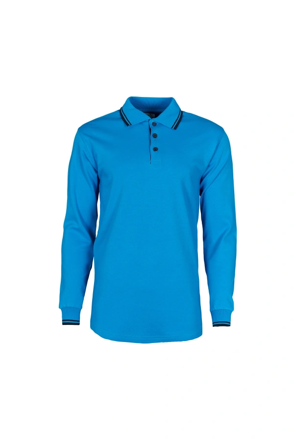 Çocuk Uzun Kol Polo Yaka Sweatshirt Rahat ve Şık Günlük Kullanım