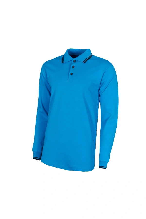 Çocuk Uzun Kol Polo Yaka Sweatshirt Rahat ve Şık Günlük Kullanım