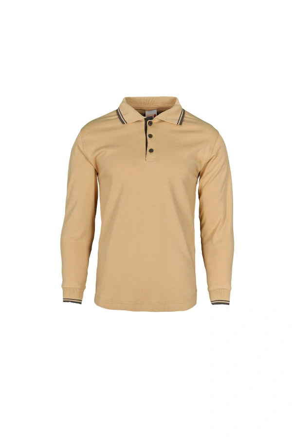 Çocuk Uzun Kol Polo Yaka Sweatshirt Rahat ve Şık Günlük Kullanım