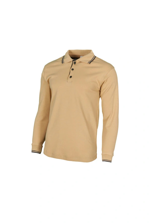 Çocuk Uzun Kol Polo Yaka Sweatshirt Rahat ve Şık Günlük Kullanım