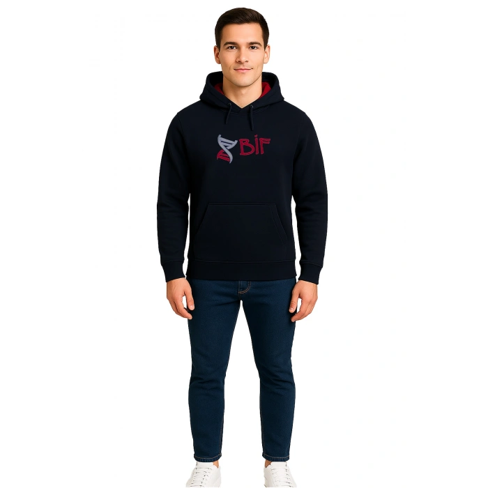Kapüşonlu Sweatshirt 3 İp BİF Unisex Günlük Rahat Model