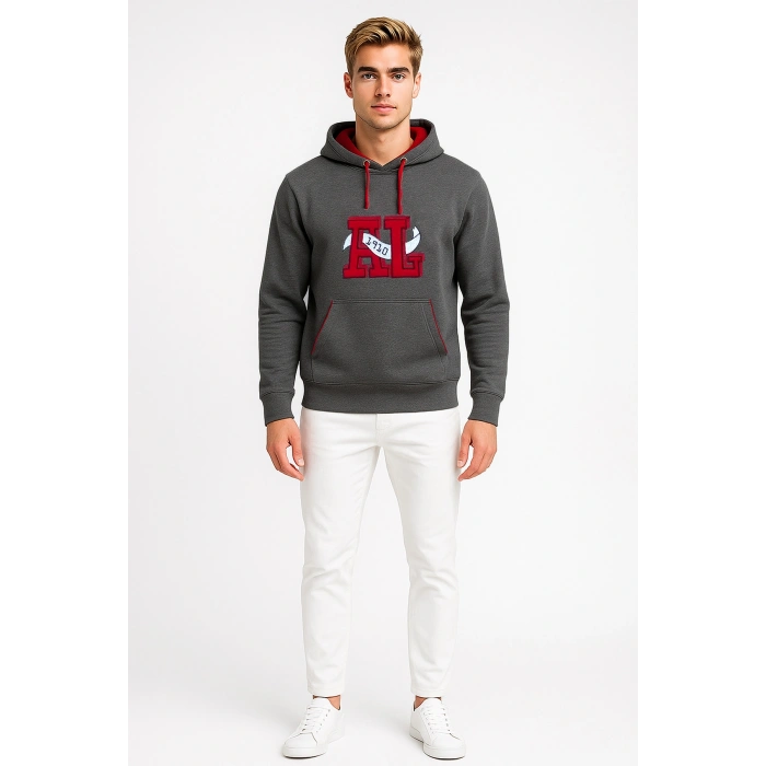Unisex 3 İplik Kapüşonlu Sweatshirt AL1910 Günlük Spor Giyim