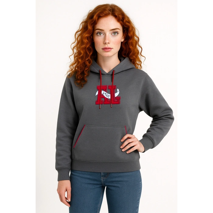 Unisex 3 İplik Kapüşonlu Sweatshirt AL1910 Günlük Spor Giyim