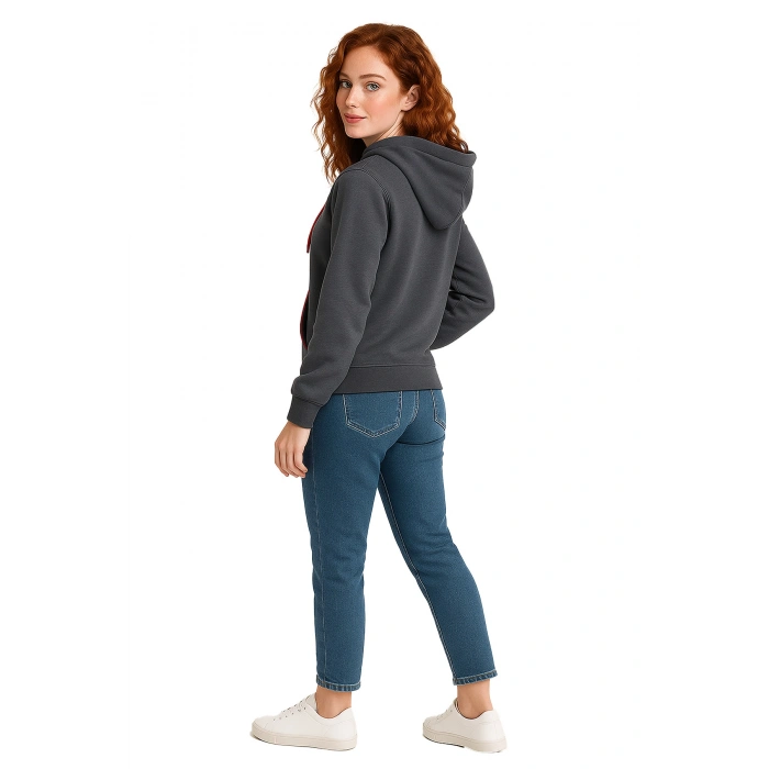 Unisex 3 İplik Kapüşonlu Sweatshirt AL1910 Günlük Spor Giyim