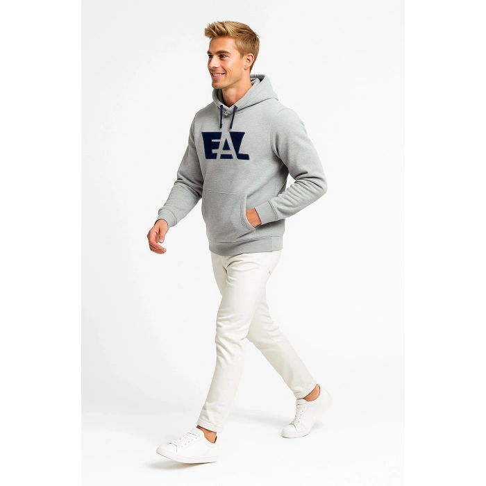 EAL 3 İplik Kapüşonlu Sweatshirt Rahat Günlük Kullanım