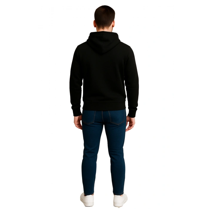 ECL 3 İp Kapüşonlu Sweatshirt Unisex Kanguru Cepli Şık Tasarım
