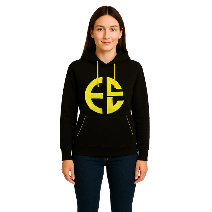 ECL 3 İp Kapüşonlu Sweatshirt Unisex Kanguru Cepli Şık Tasarım