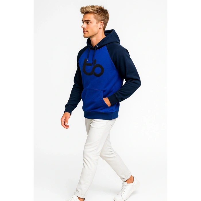 TB Unisex Kapüşonlu Sweatshirt 3 İplik Şardonlu Yumuşak Kumaş